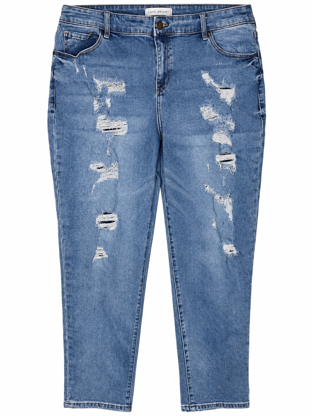 Lane Bryant Flex Magic Waistband Boyfriend Jeans 20W Mid Rise Distressed